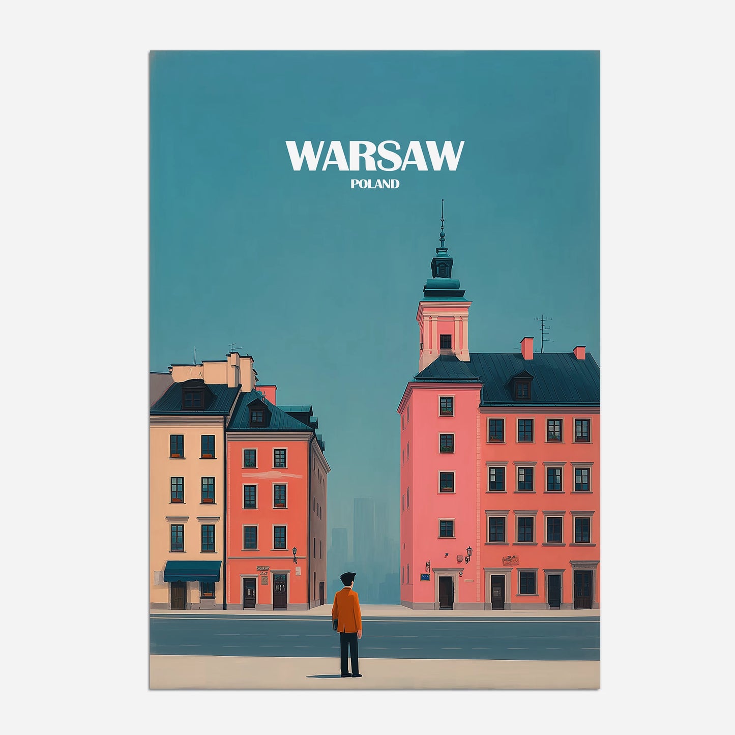 Warsaw Poland Europe Travel Poster