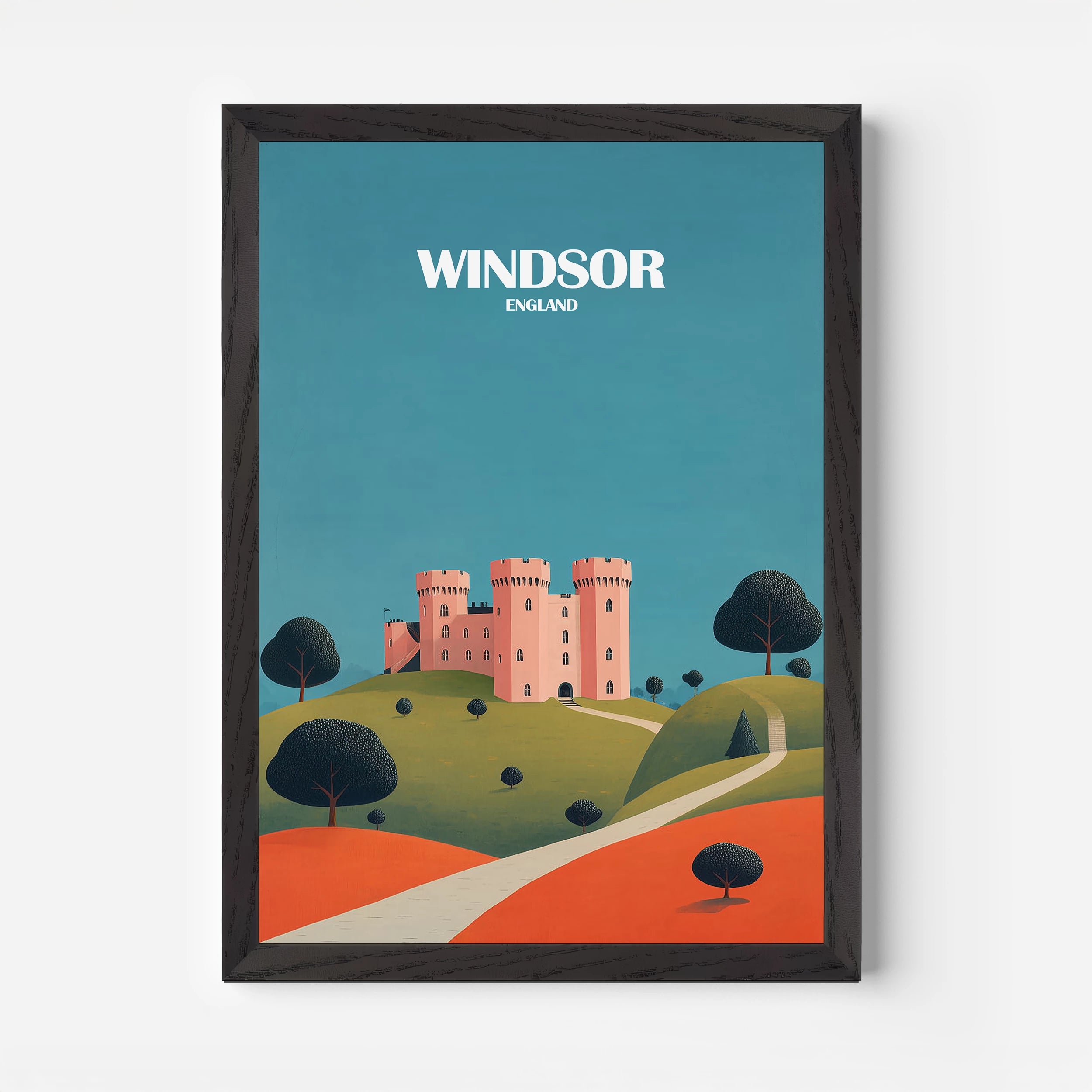 Windsor Castle England Travel Poster