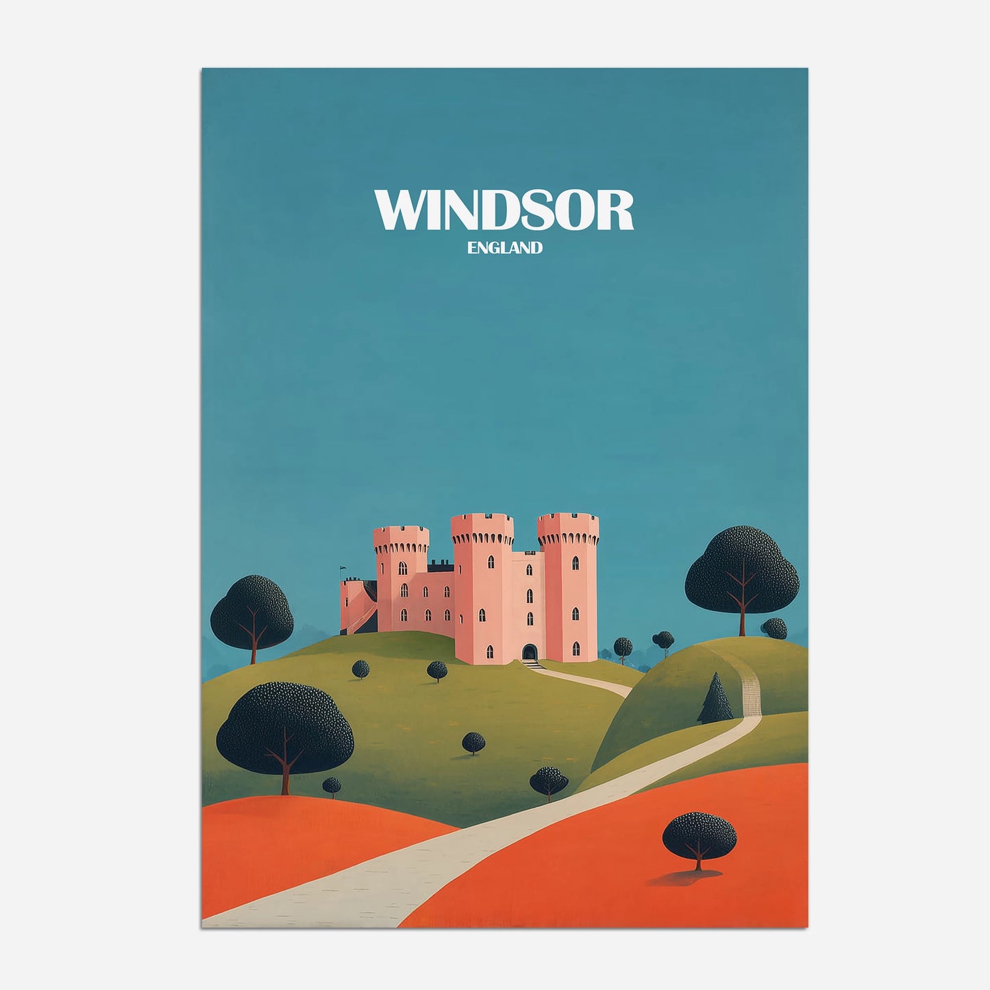 Windsor Castle England Travel Poster
