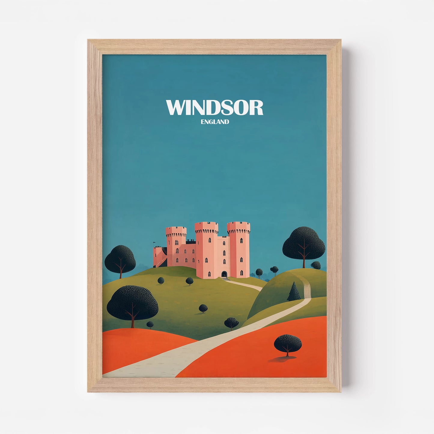 Windsor Castle England Travel Poster