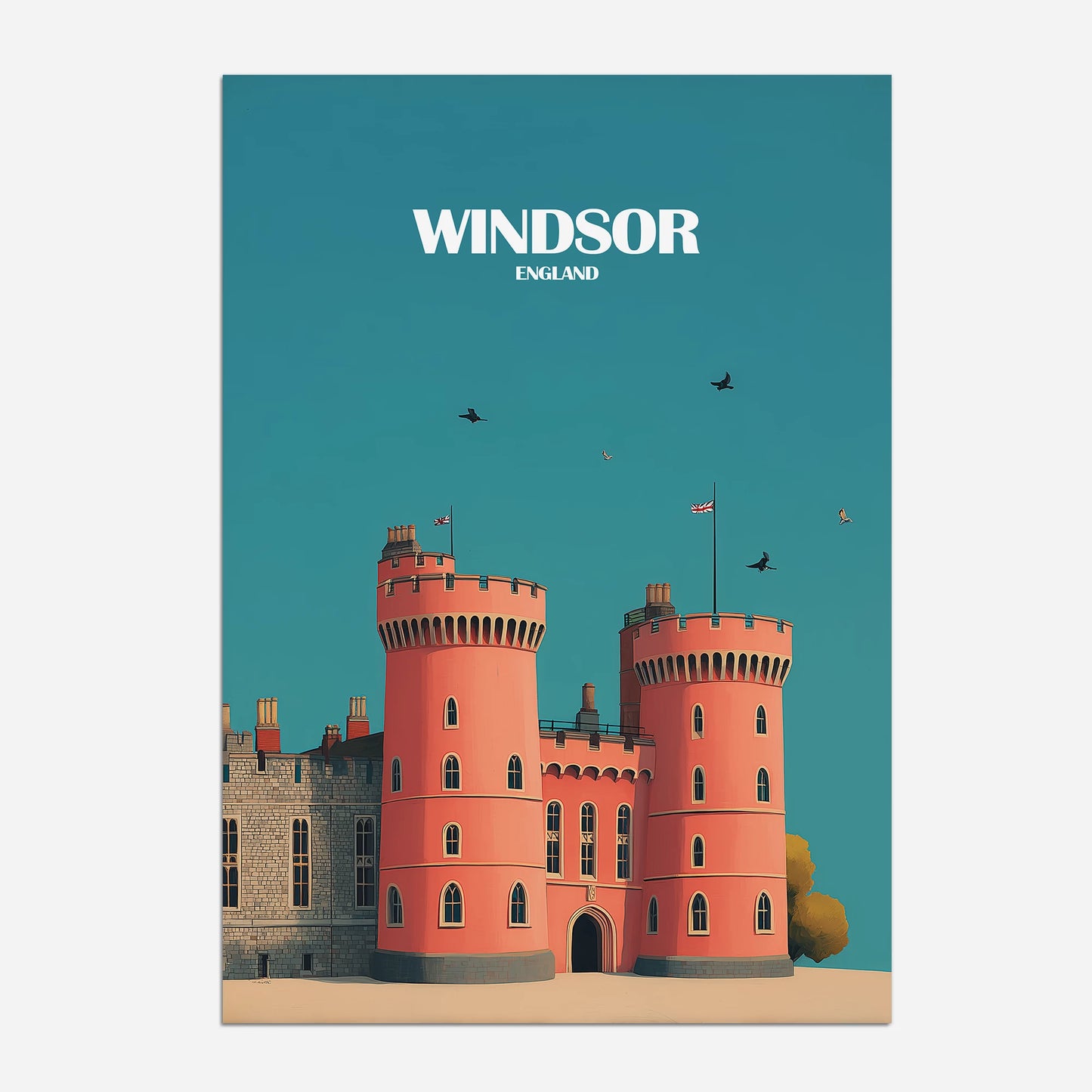 Windsor Castle England Travel Poster