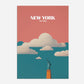 New York Statue Of Liberty USA Travel Poster