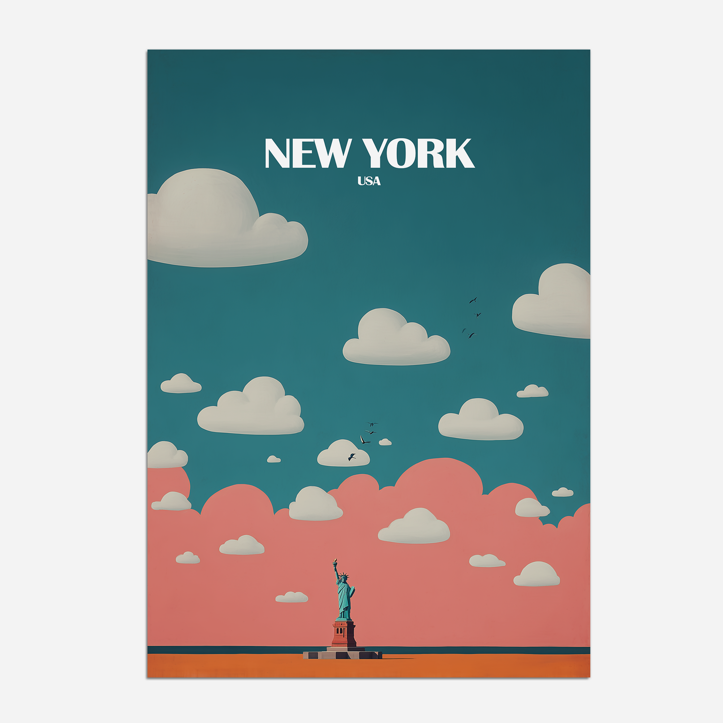 New York Statue Of Liberty USA Travel Poster