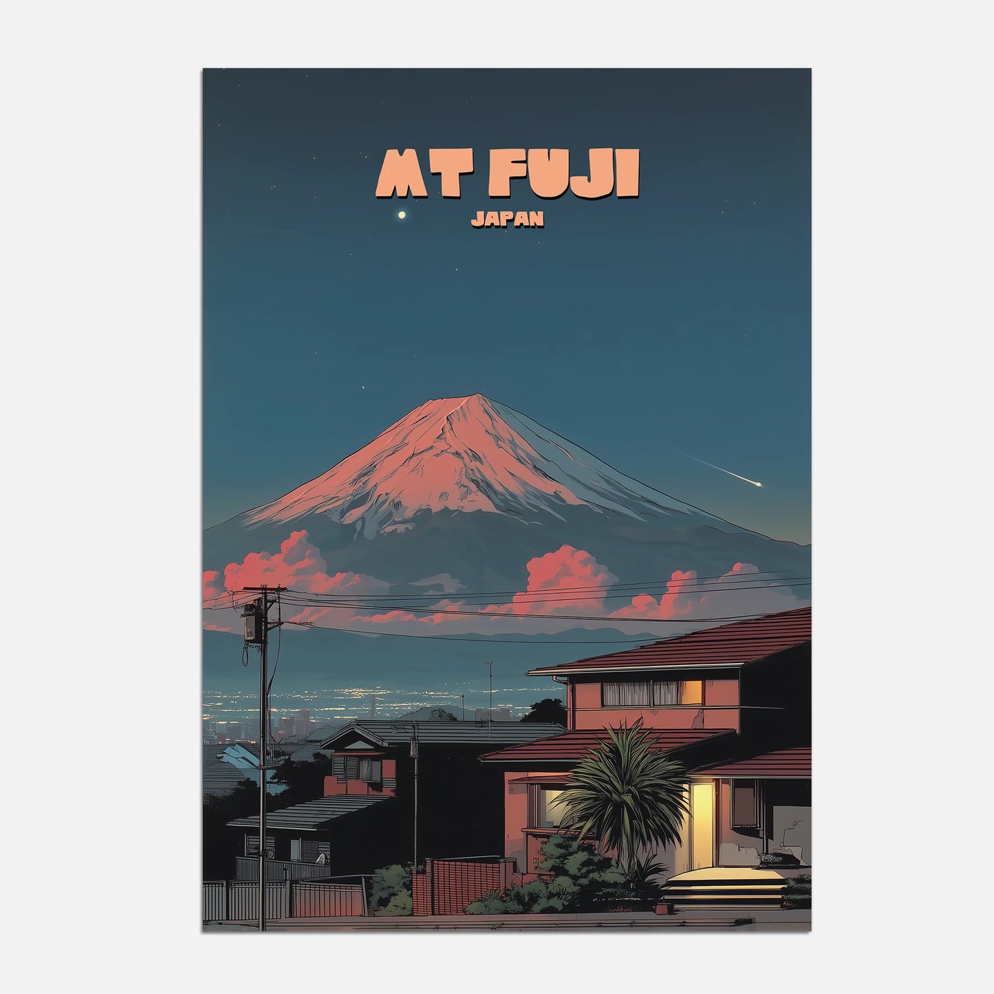 Mount Fuji Japan Asia Travel Poster
