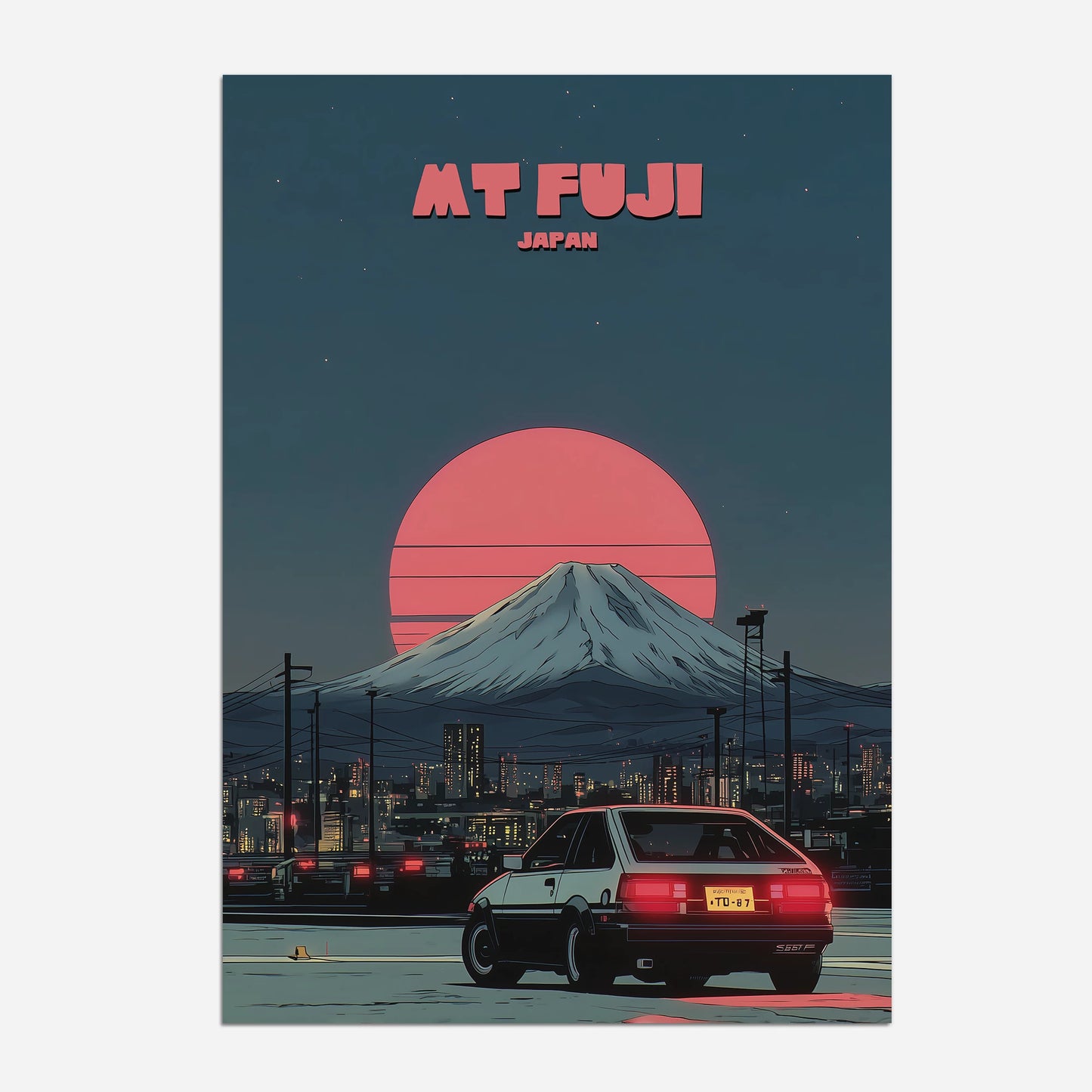 Mount Fuji Japan Asia Travel Poster