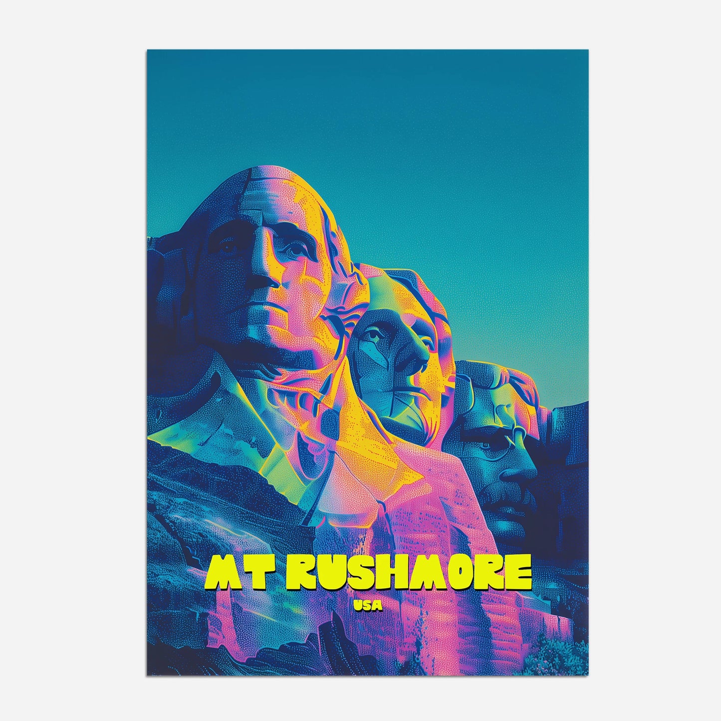 MT Rushmore South Dakota America Travel Poster