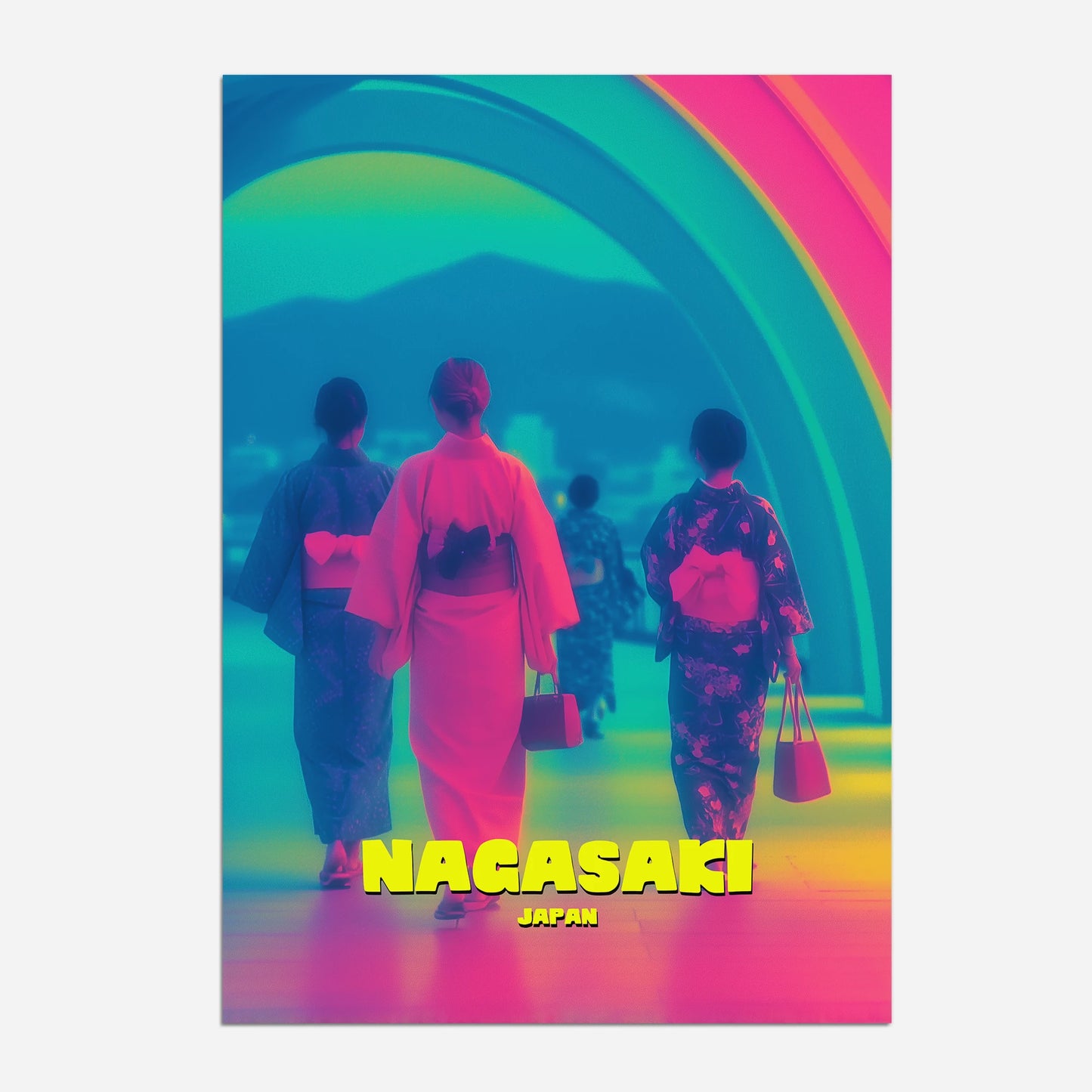 Nagasaki Japan Asia Travel Poster