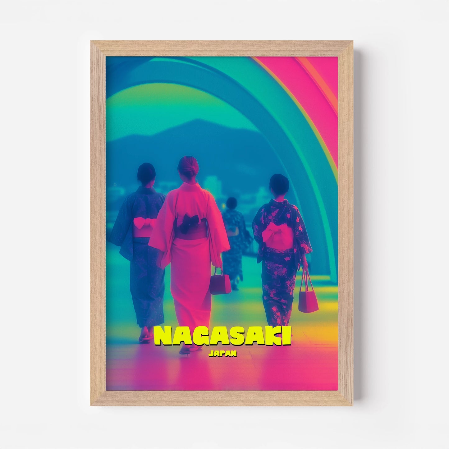 Nagasaki Japan Asia Travel Poster