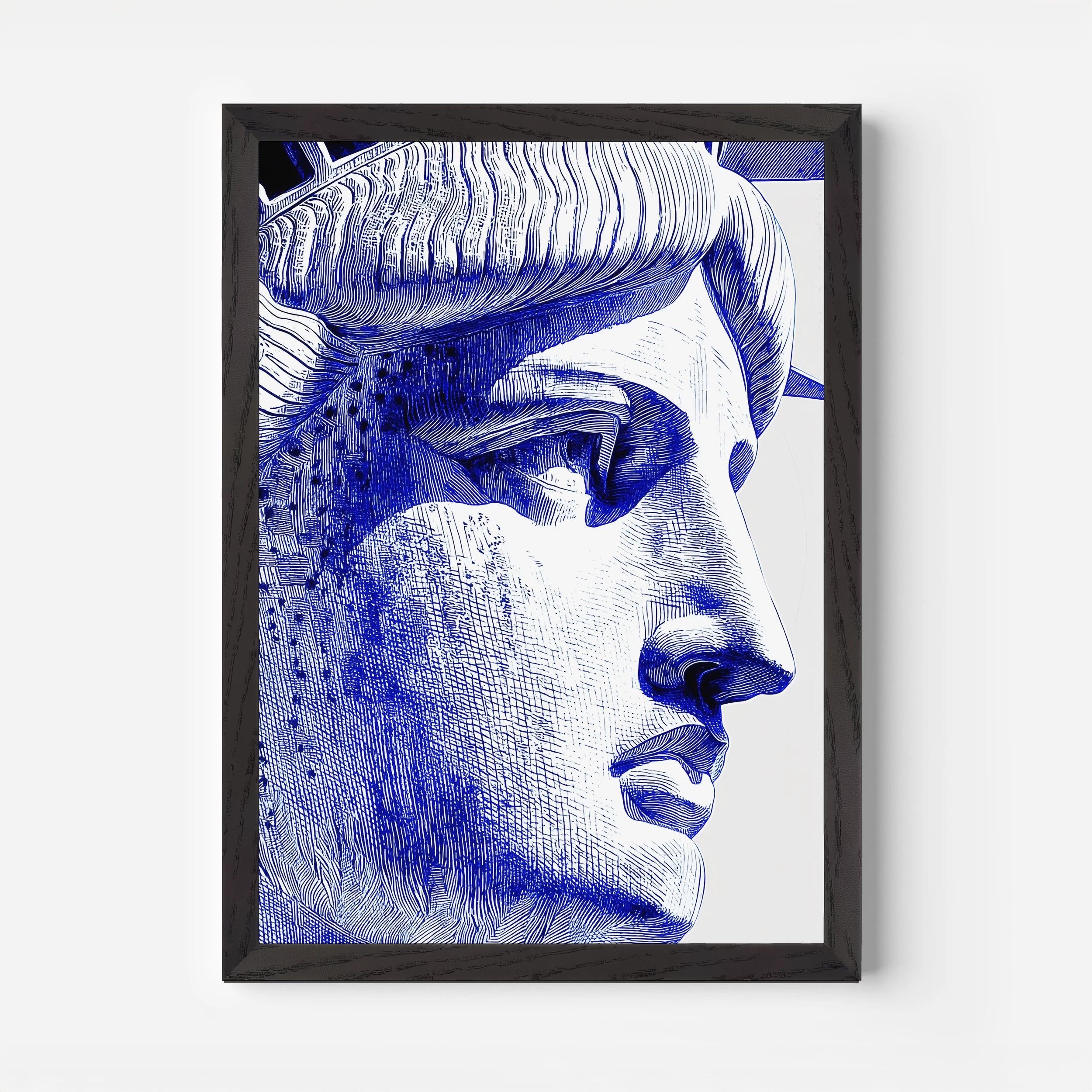 Statue Of Liberty Portrait New York America Travel Poster