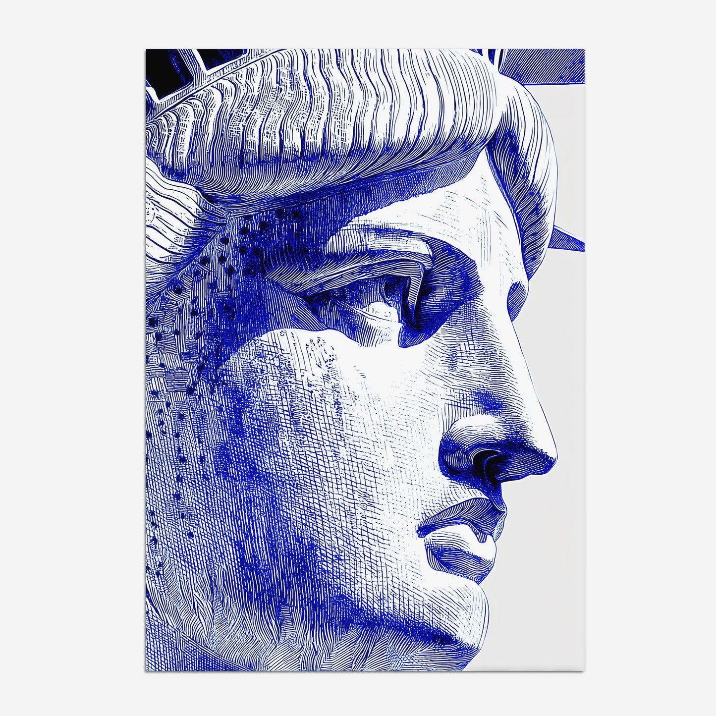 Statue Of Liberty Portrait New York America Travel Poster