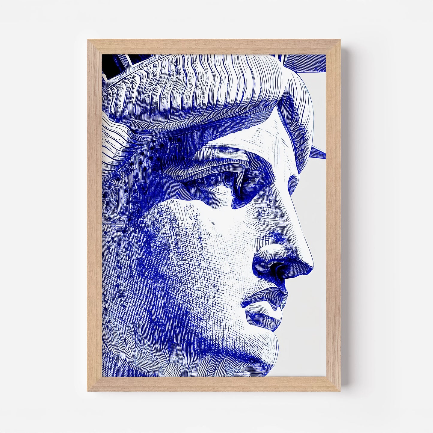 Statue Of Liberty Portrait New York America Travel Poster