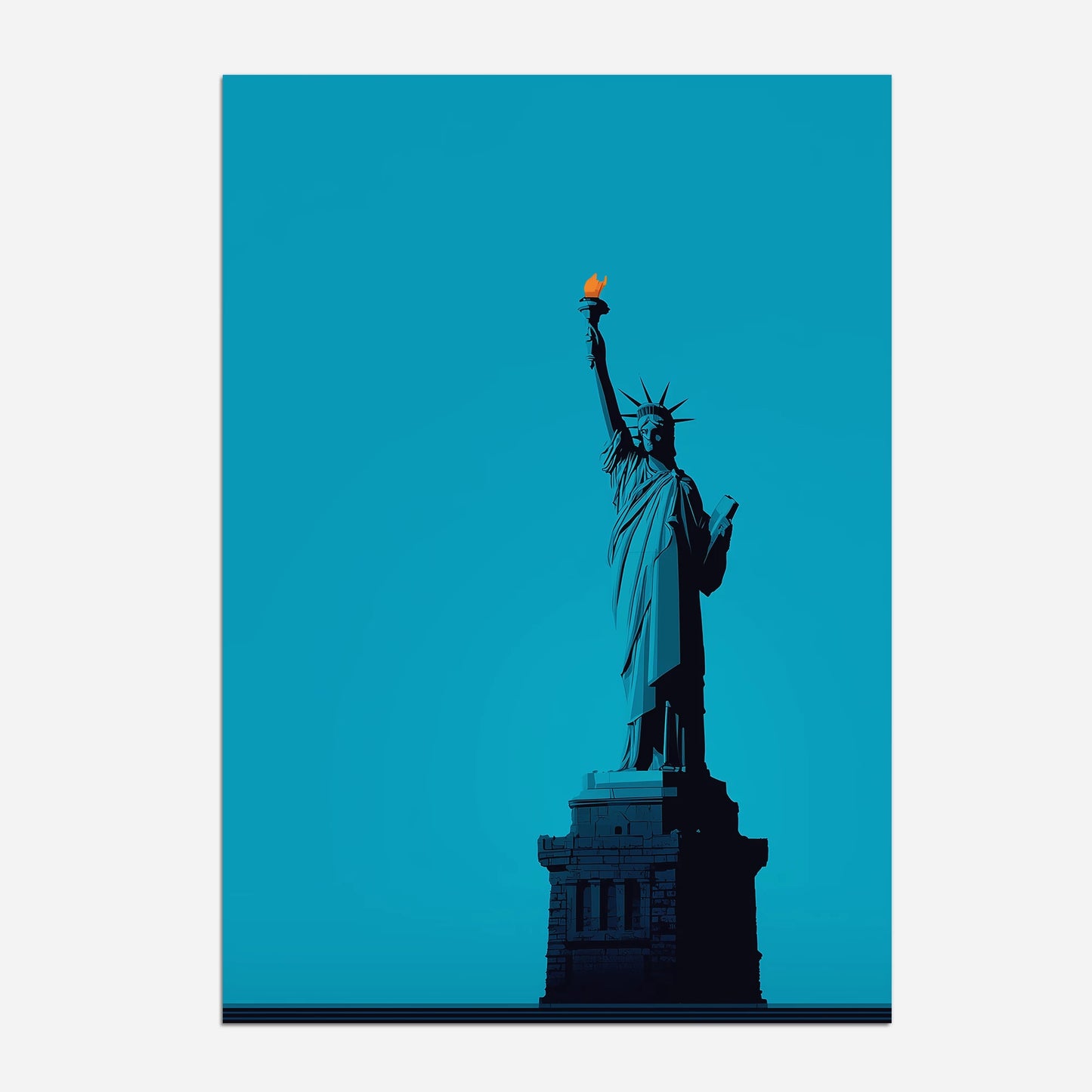 Statue Of Liberty Torch New York America Travel Poster
