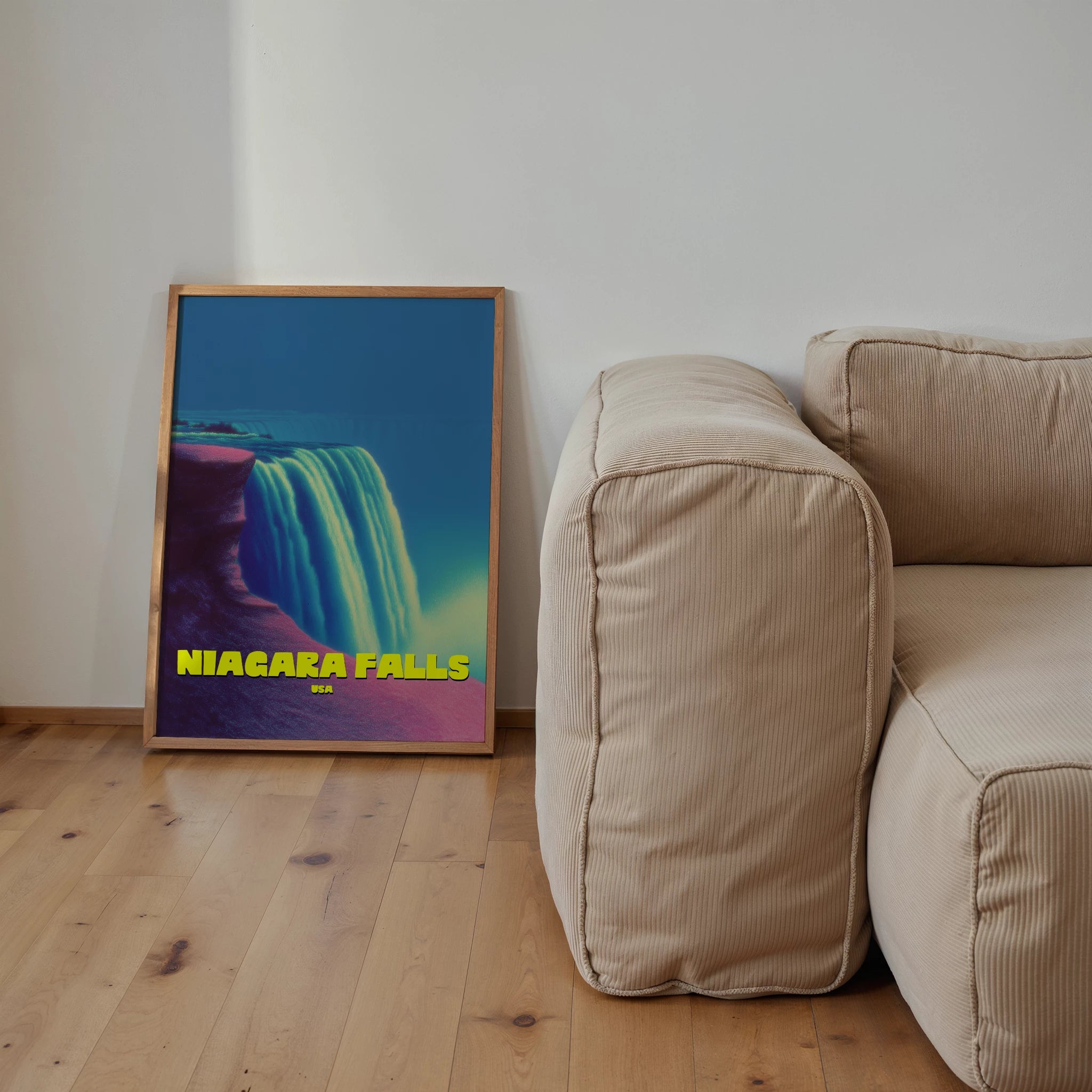 Niagara Falls New York America Travel Poster