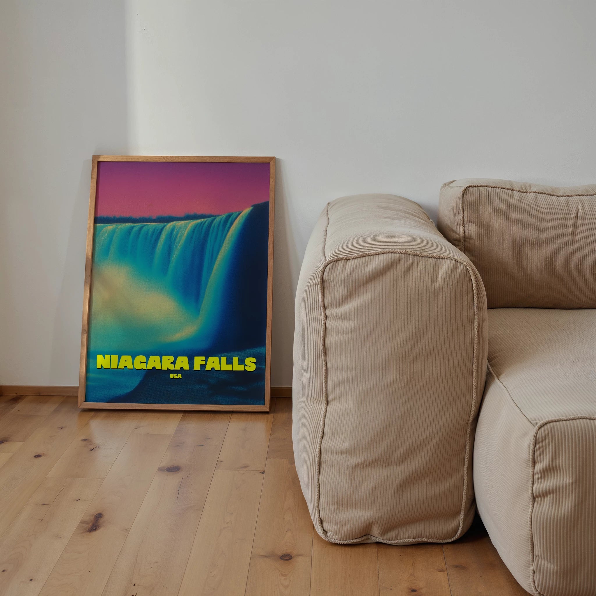 Niagara Falls New York America Travel Poster