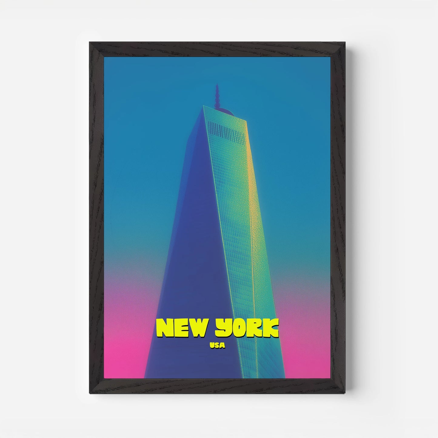 One World Trade Center New York Manhattan America Travel Poster