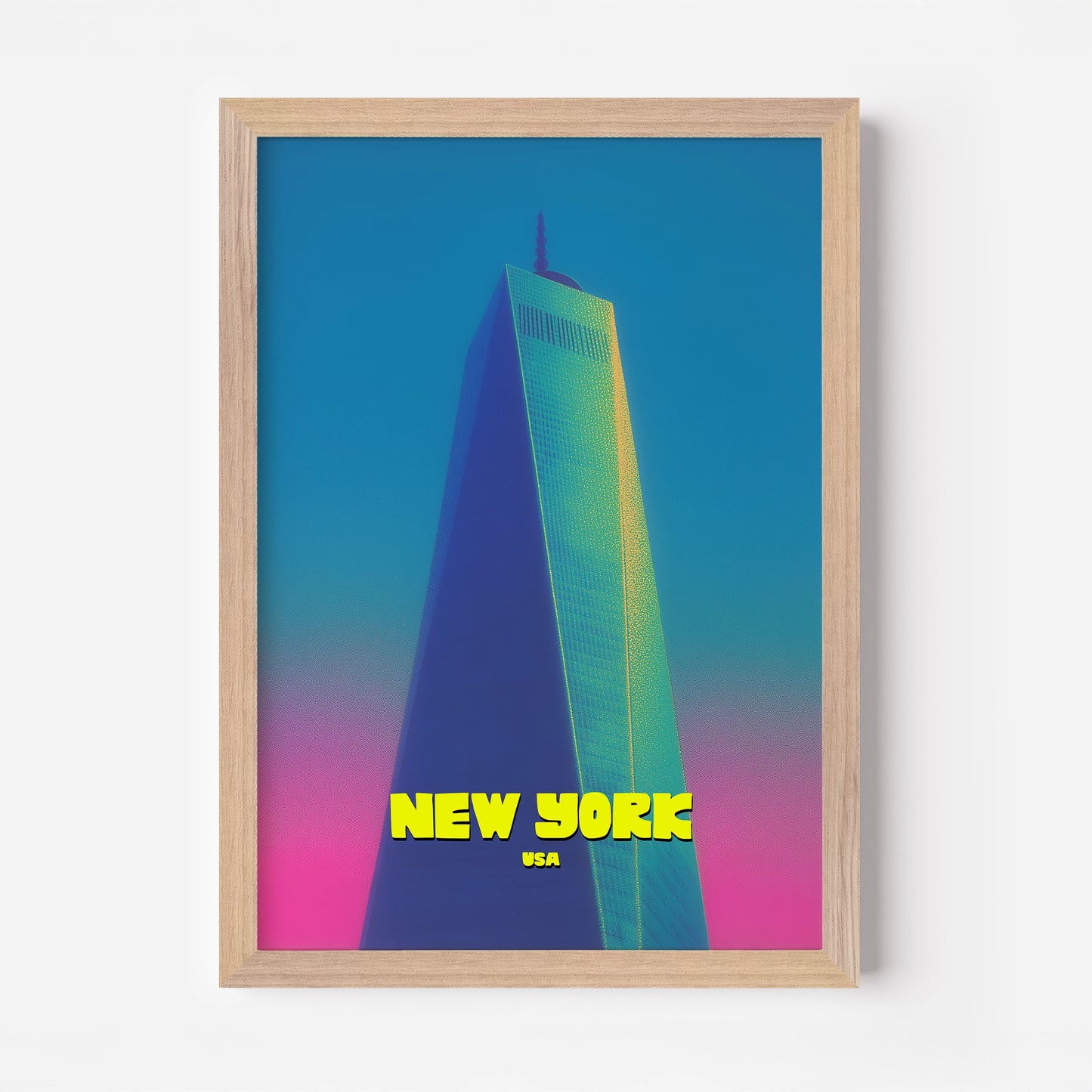 One World Trade Center New York Manhattan America Travel Poster