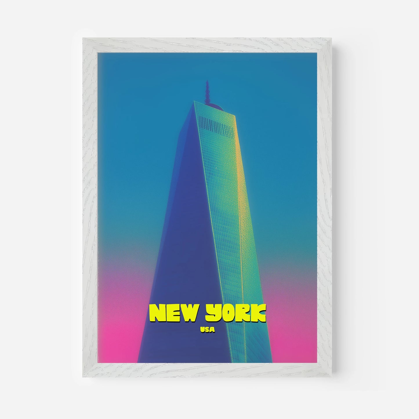 One World Trade Center New York Manhattan America Travel Poster