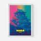 Osaka Castle Sunset Osaka Japan Asia Travel Poster