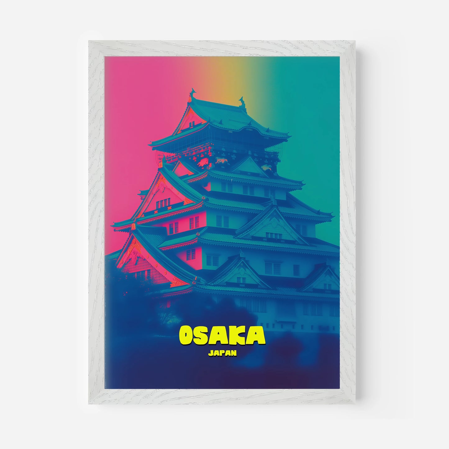 Osaka Castle Sunset Osaka Japan Asia Travel Poster