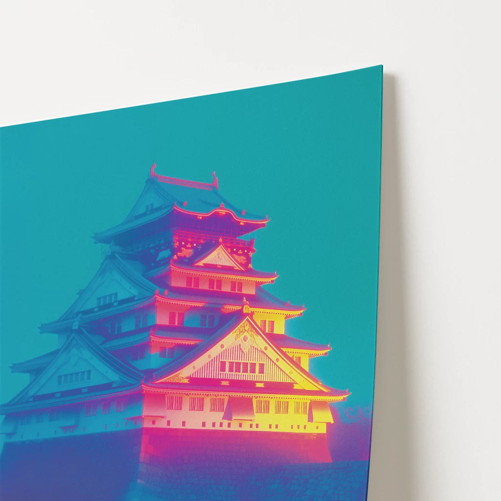 Osaka Castle Night Glow Osaka Japan Asia Travel Poster