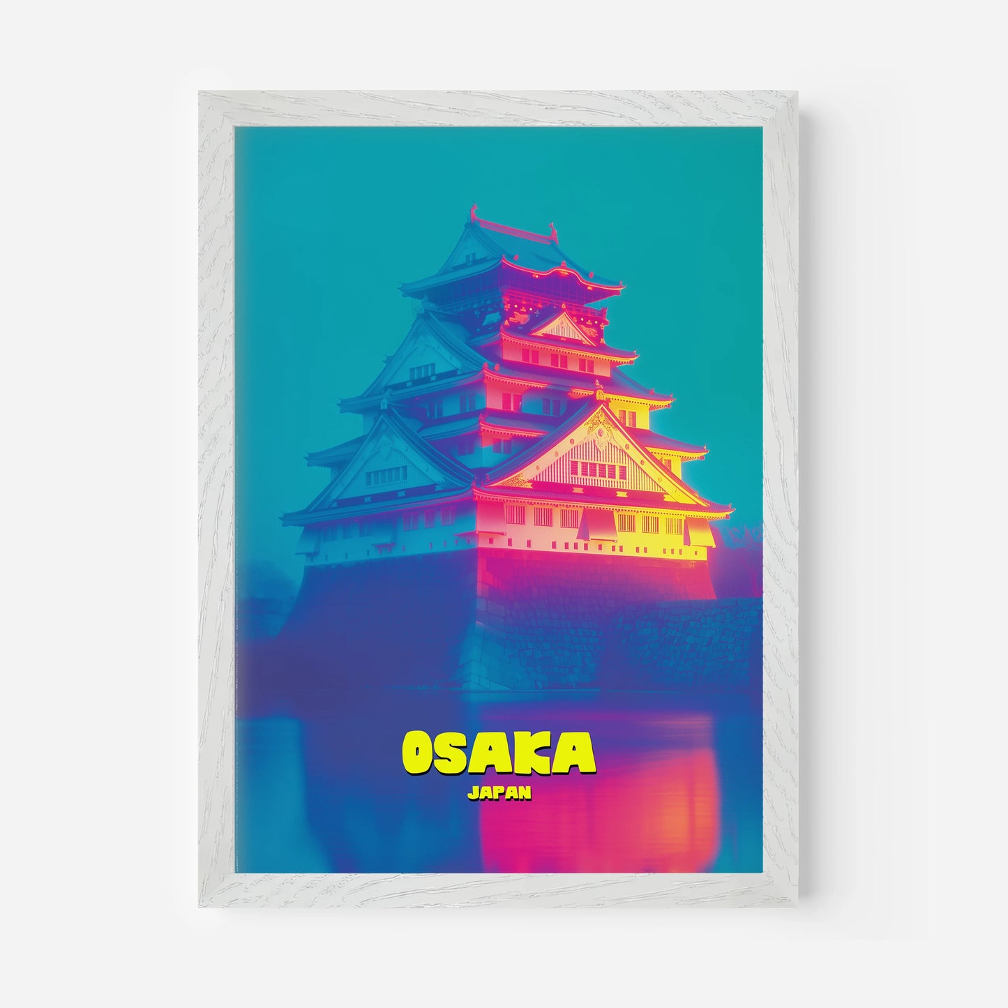 Osaka Castle Night Glow Osaka Japan Asia Travel Poster