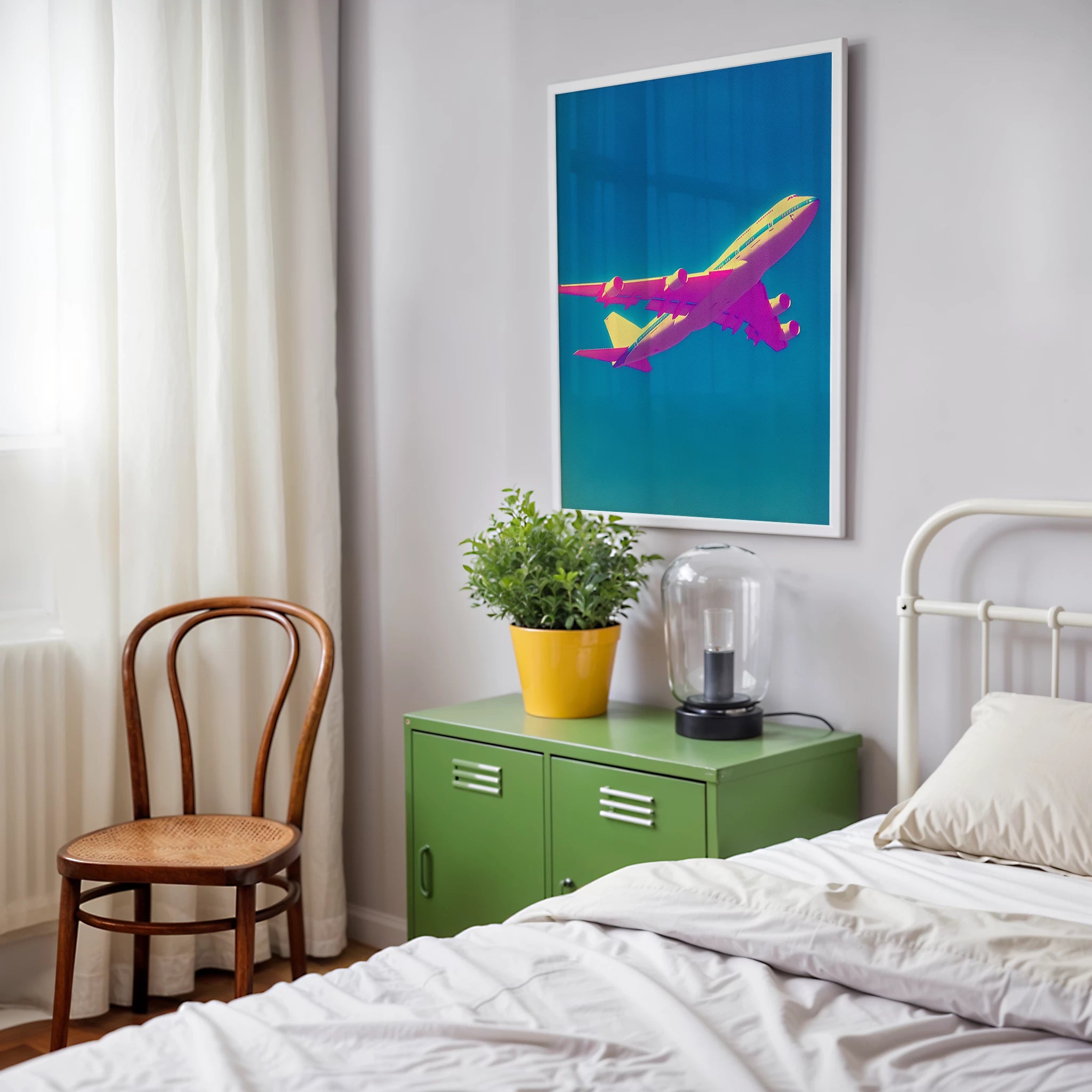 Plane Flight Travel Poster
