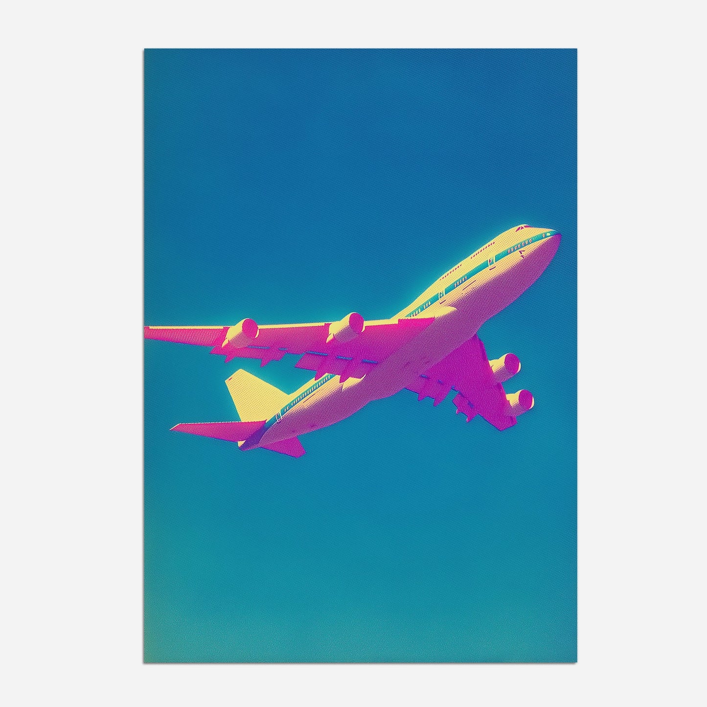 Plane Flight Travel Poster