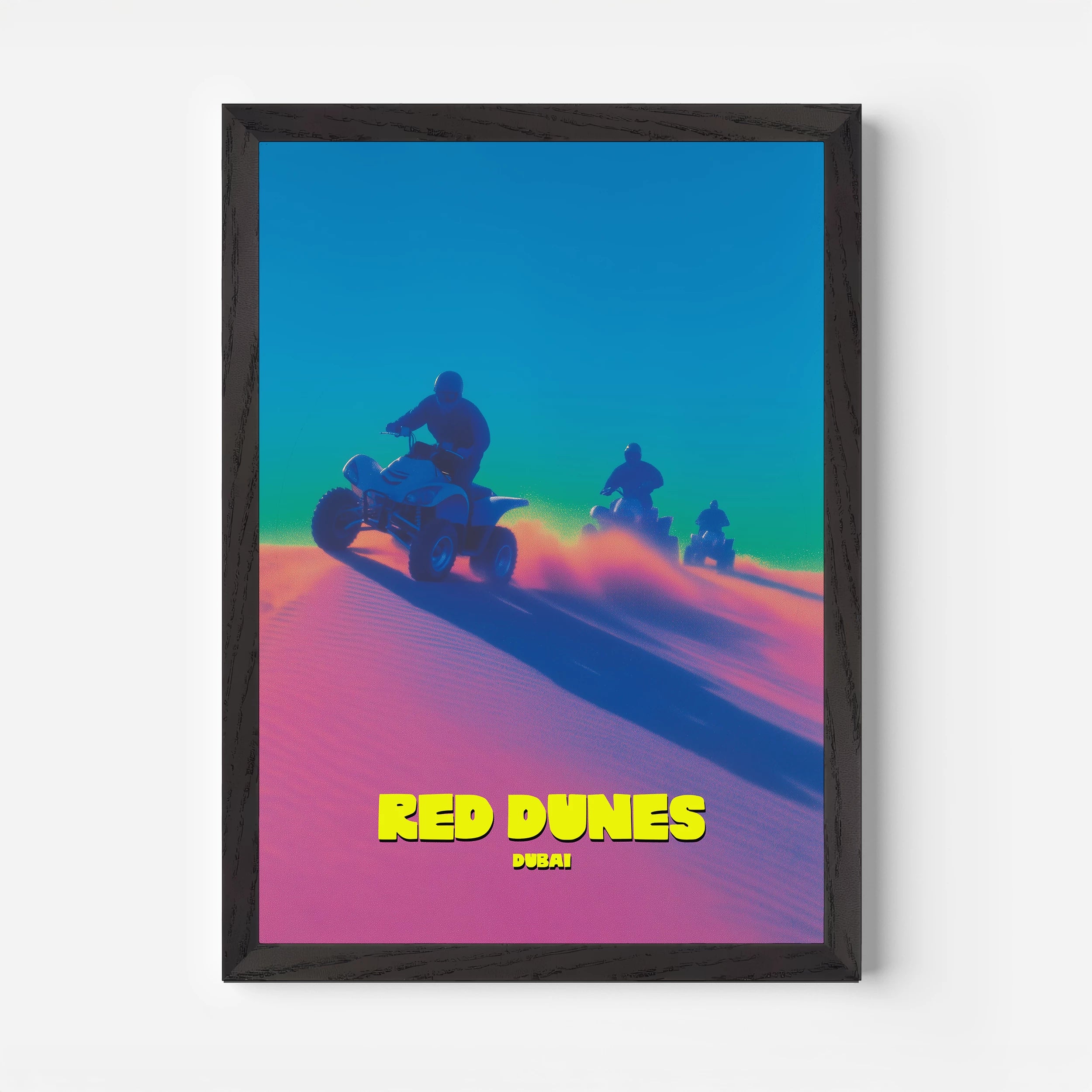 The Red Dunes Dubai UAE Asia Travel Poster