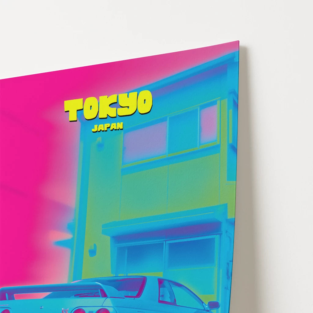 Tokyo Nissan Skyline Japan Asia Travel Poster