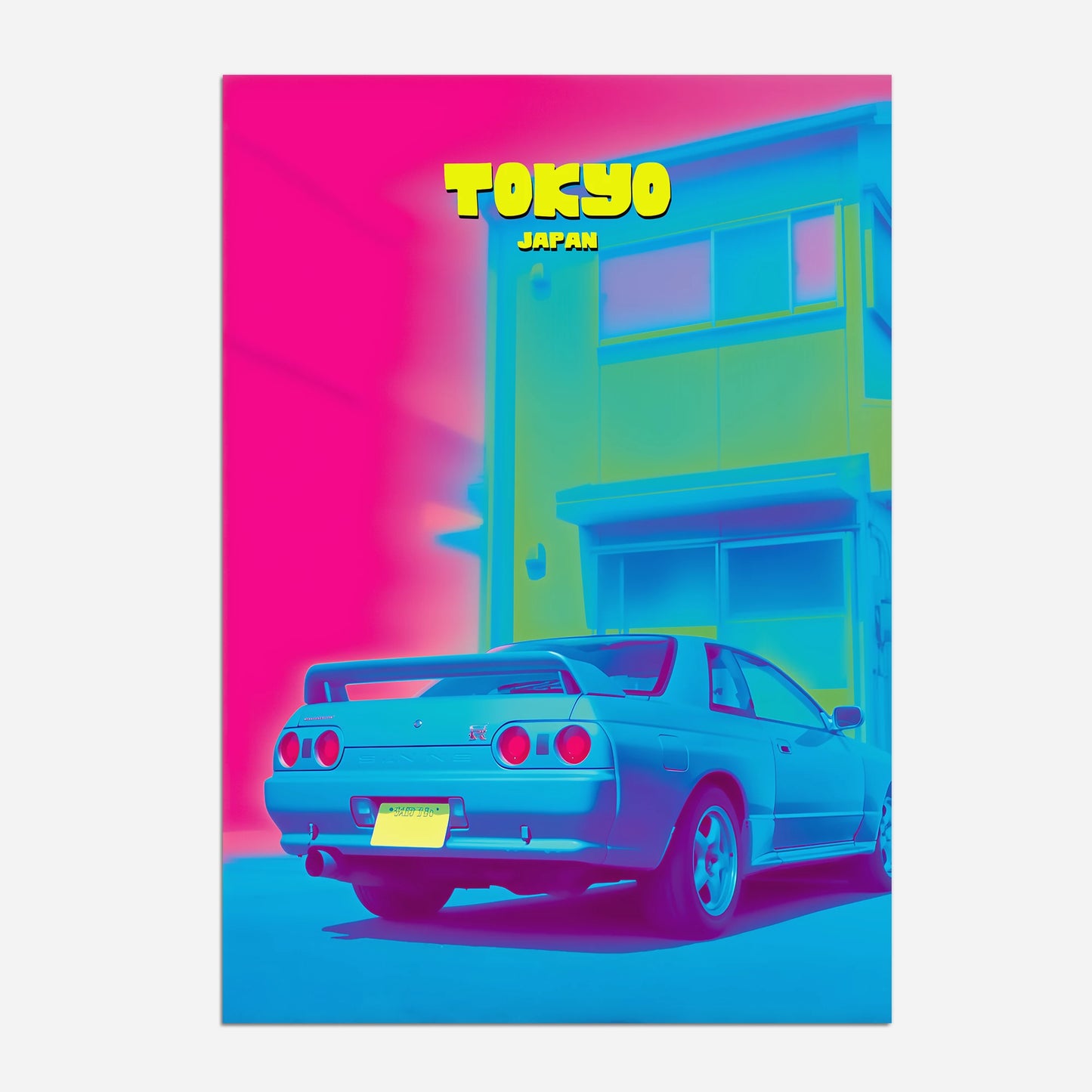 Tokyo Nissan Skyline Japan Asia Travel Poster