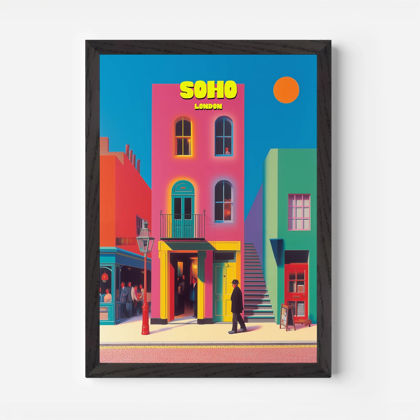 Soho London England Travel Poster