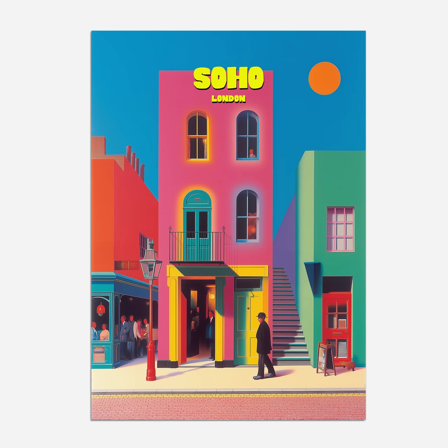 Soho London England Travel Poster