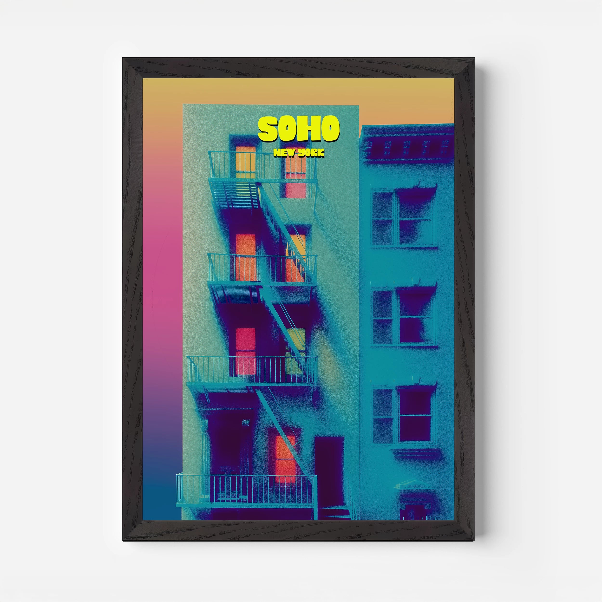 Soho New York Manhattan America Travel Poster