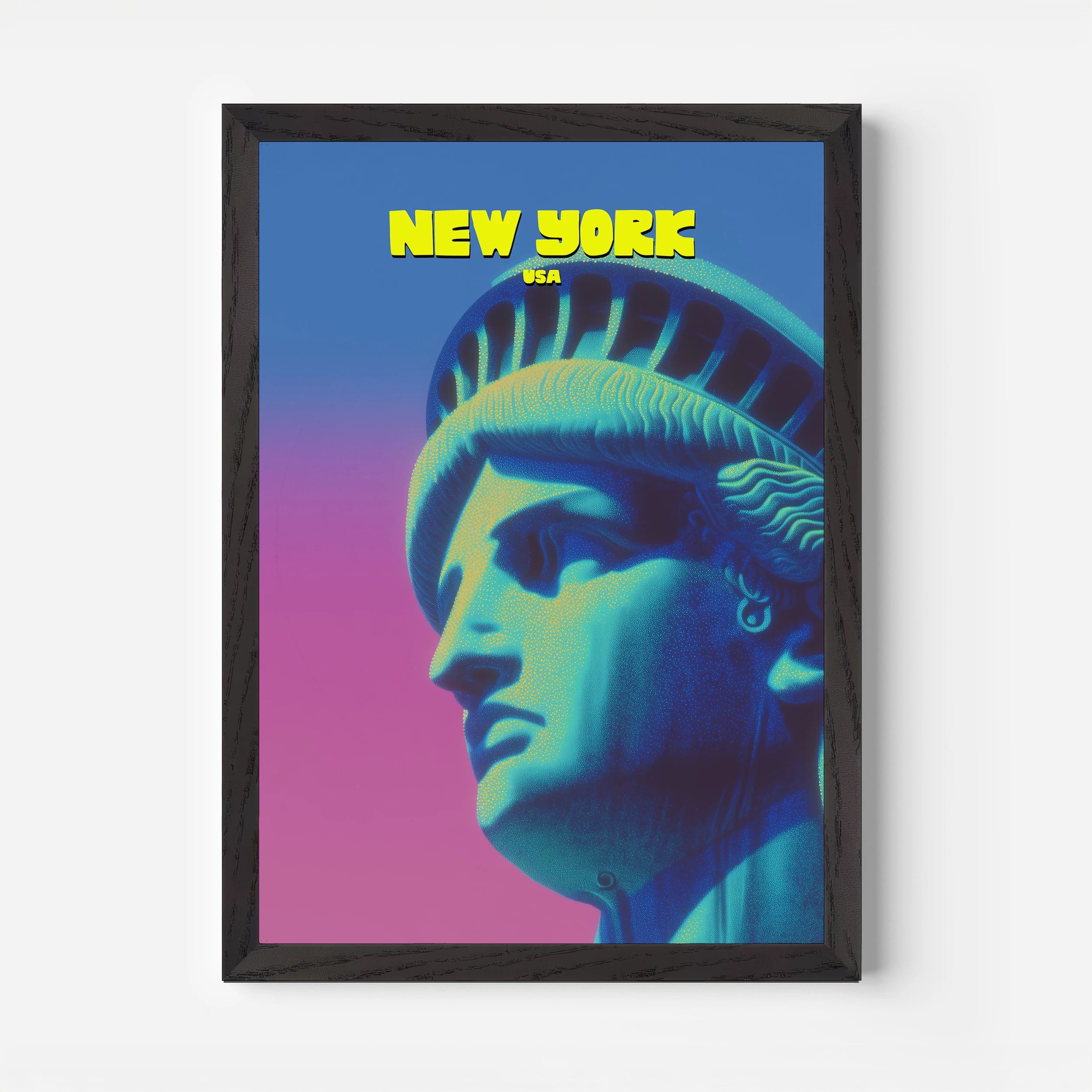 Statue Of Liberty New York Manhattan America Travel Poster