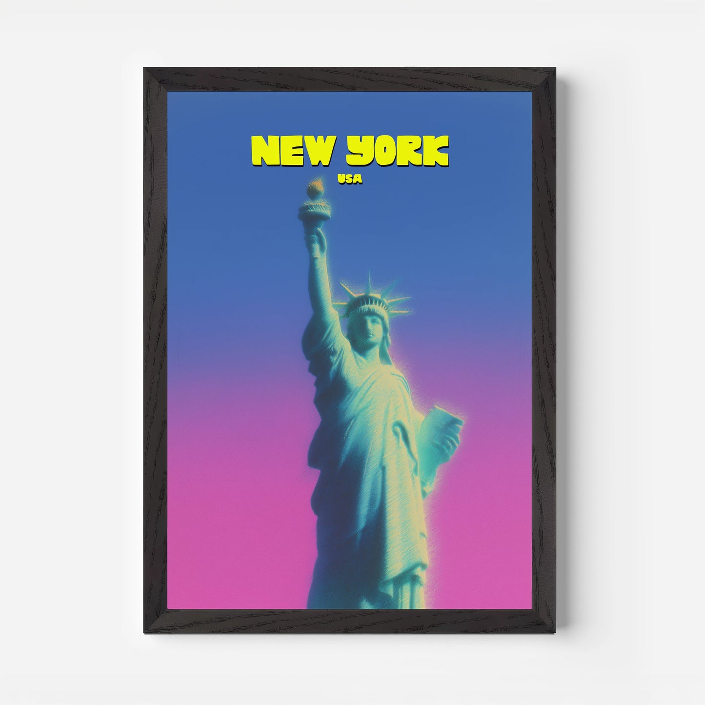 Statue Of Liberty New York Manhattan America Travel Poster