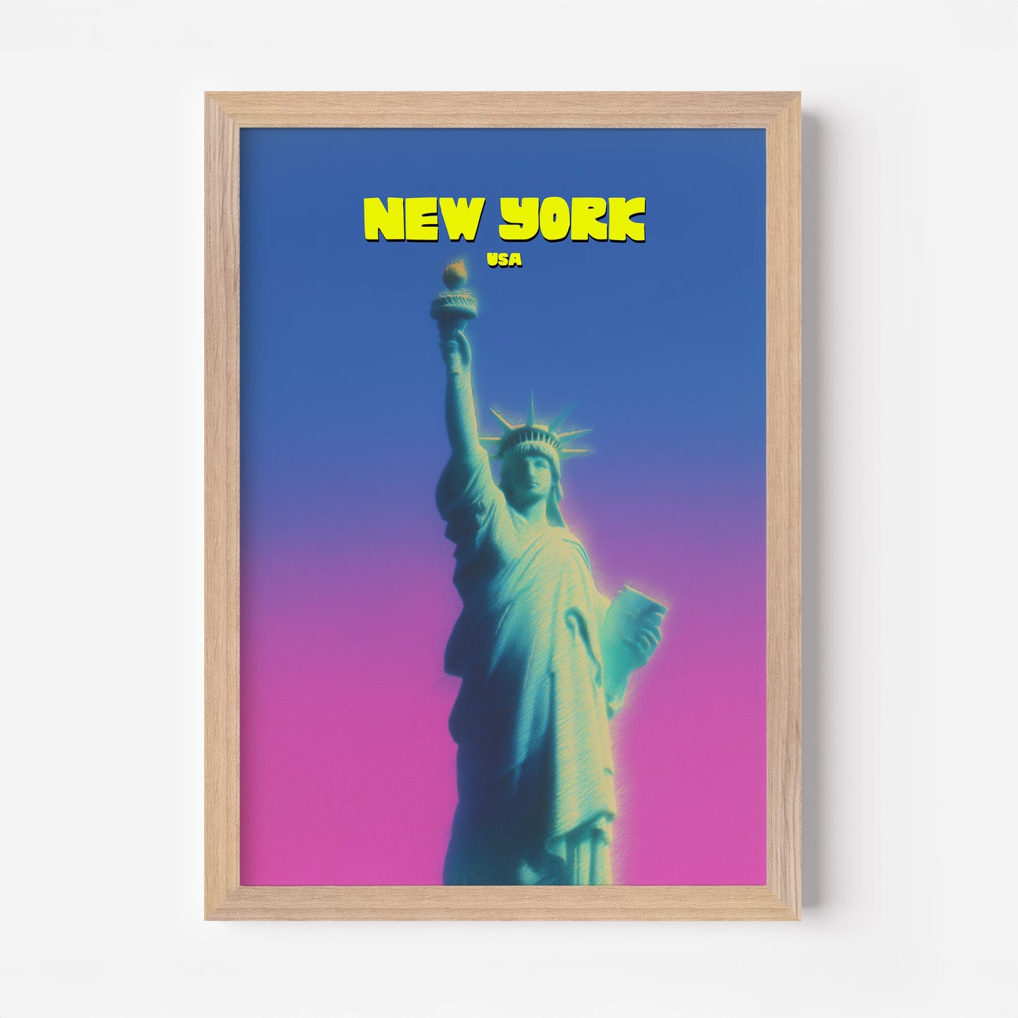 Statue Of Liberty New York Manhattan America Travel Poster