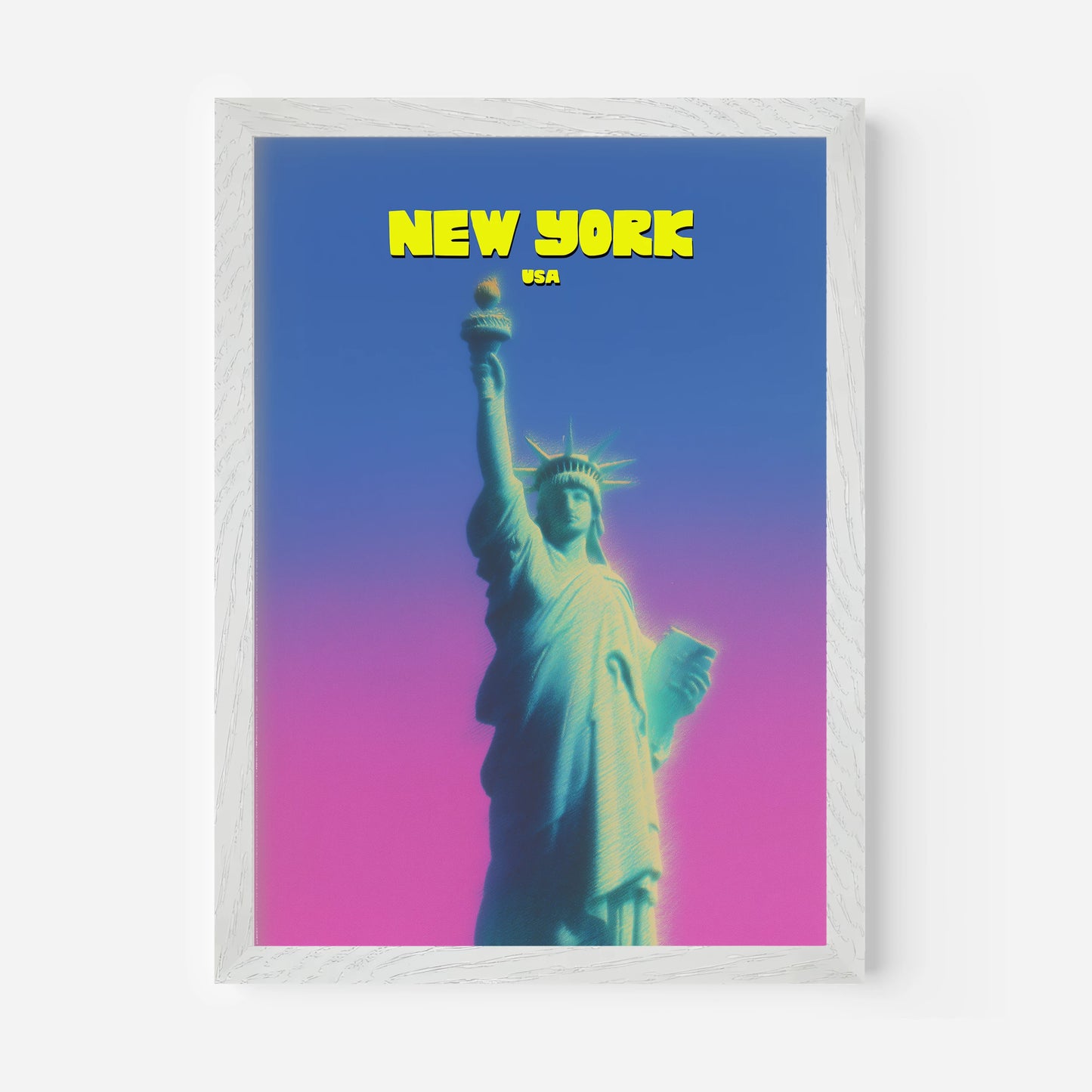 Statue Of Liberty New York Manhattan America Travel Poster