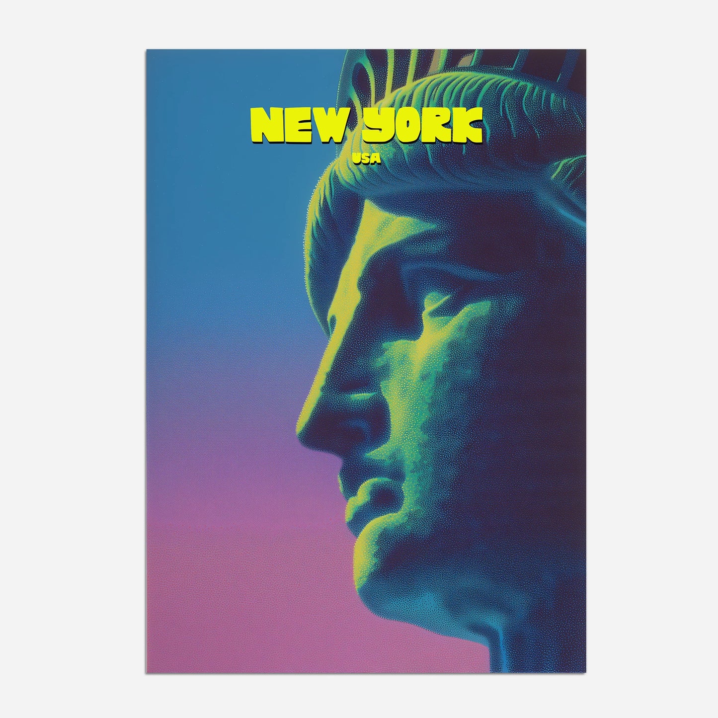 Statue Of Liberty New York Manhattan America Travel Poster