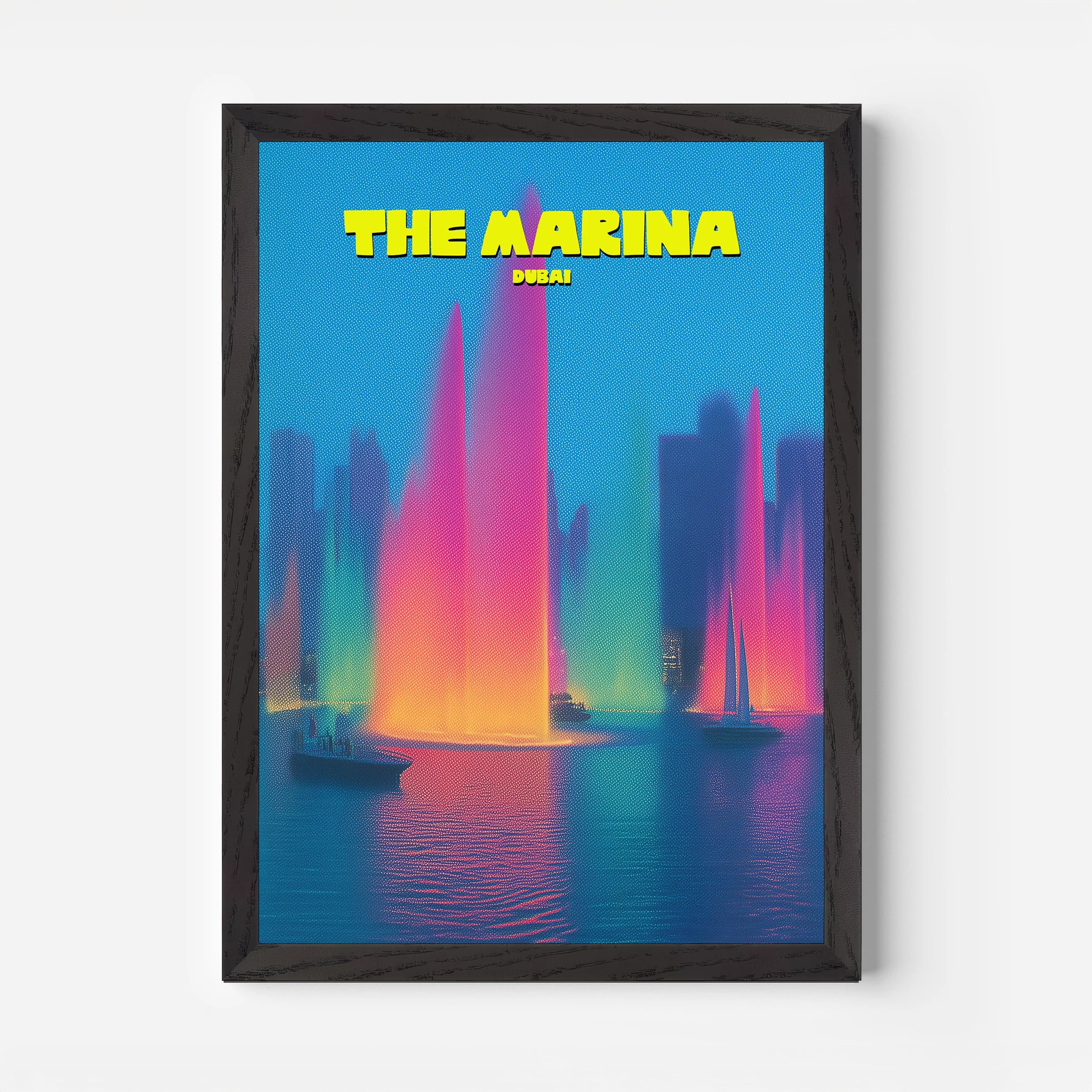 Dubai Marina UAE Asia Travel Poster