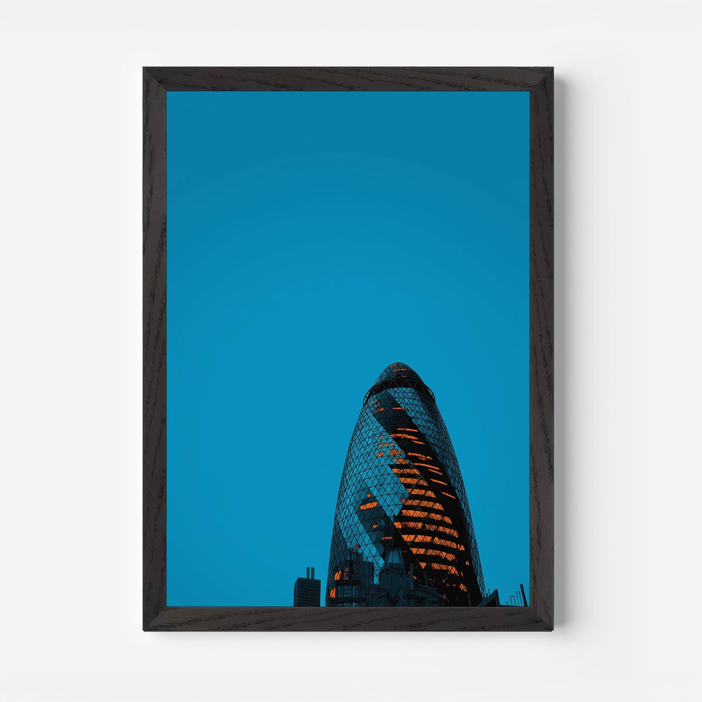 The Gherkin London England Travel Poster