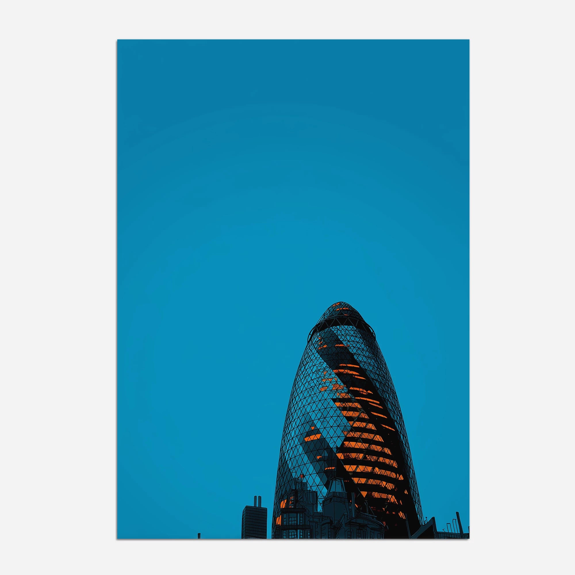 The Gherkin London England Travel Poster