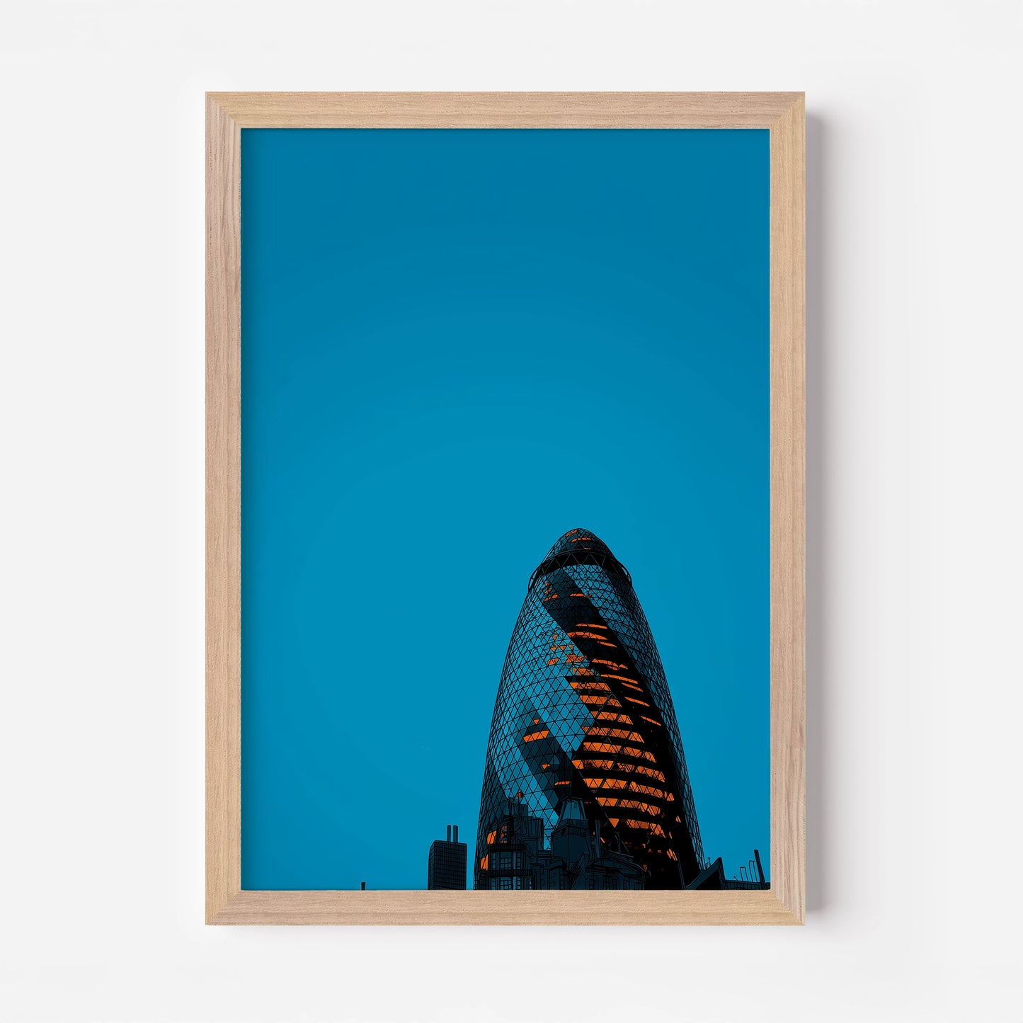 The Gherkin London England Travel Poster