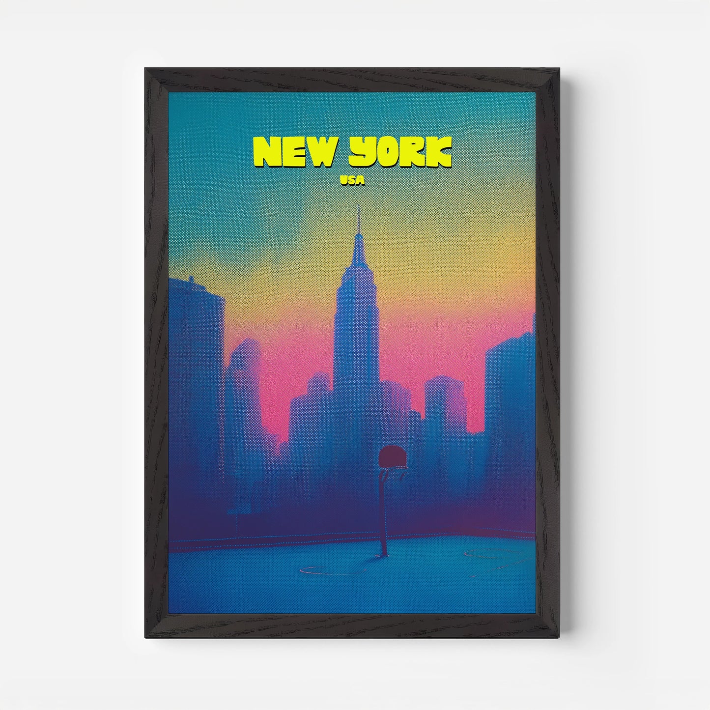 New York Manhattan America Travel Poster