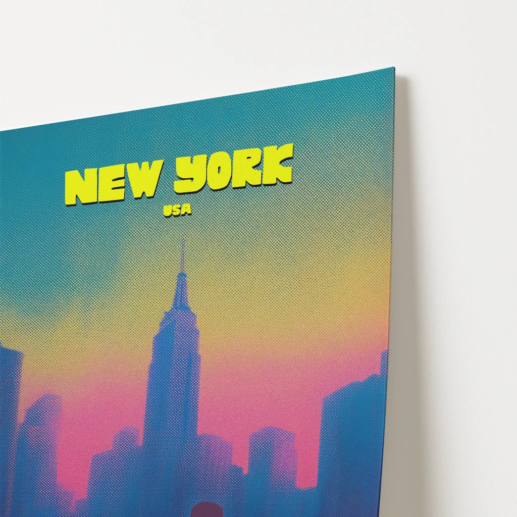 New York Manhattan America Travel Poster