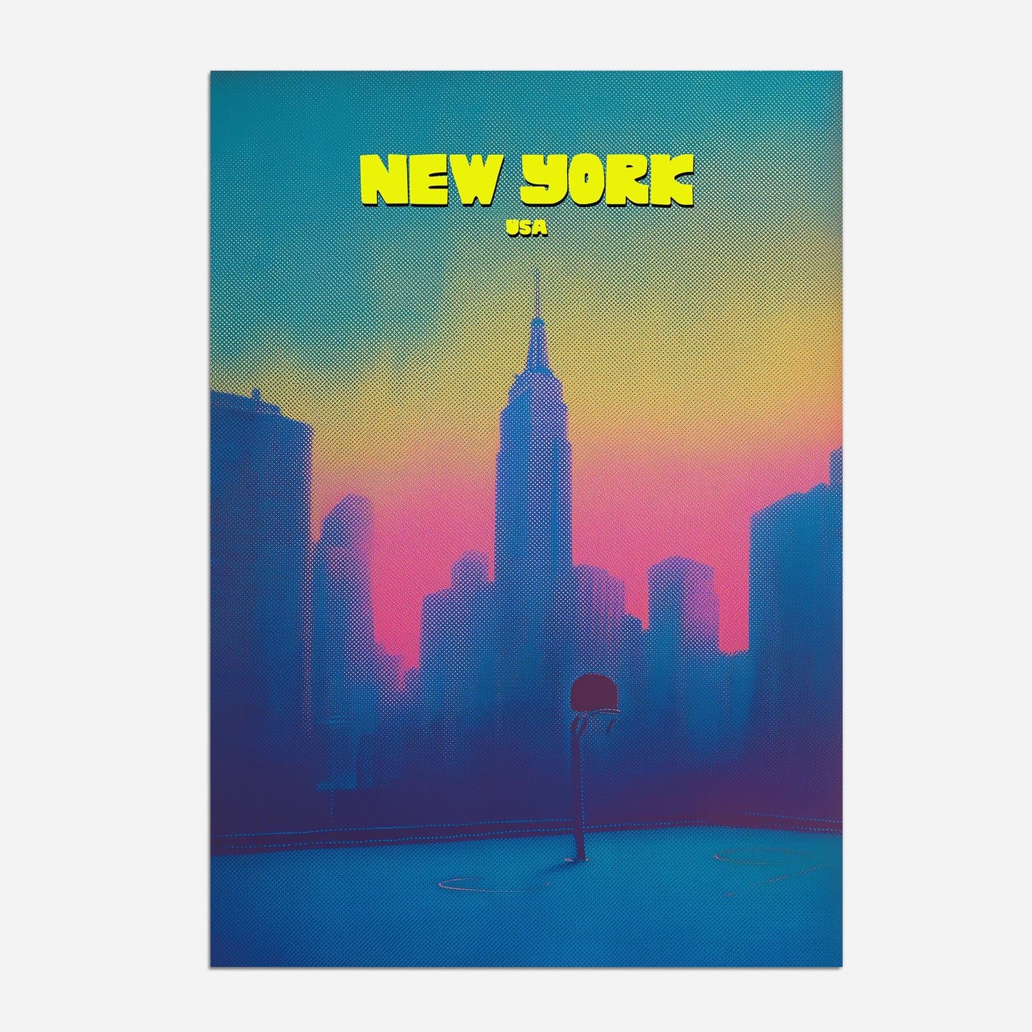 New York Manhattan America Travel Poster