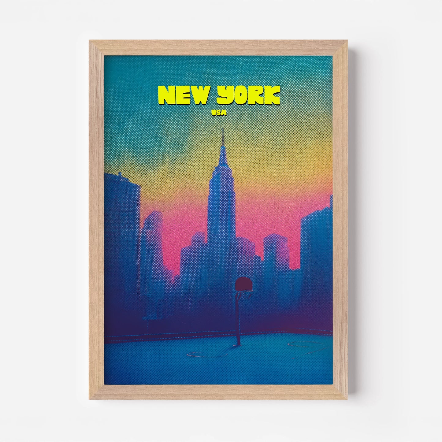 New York Manhattan America Travel Poster