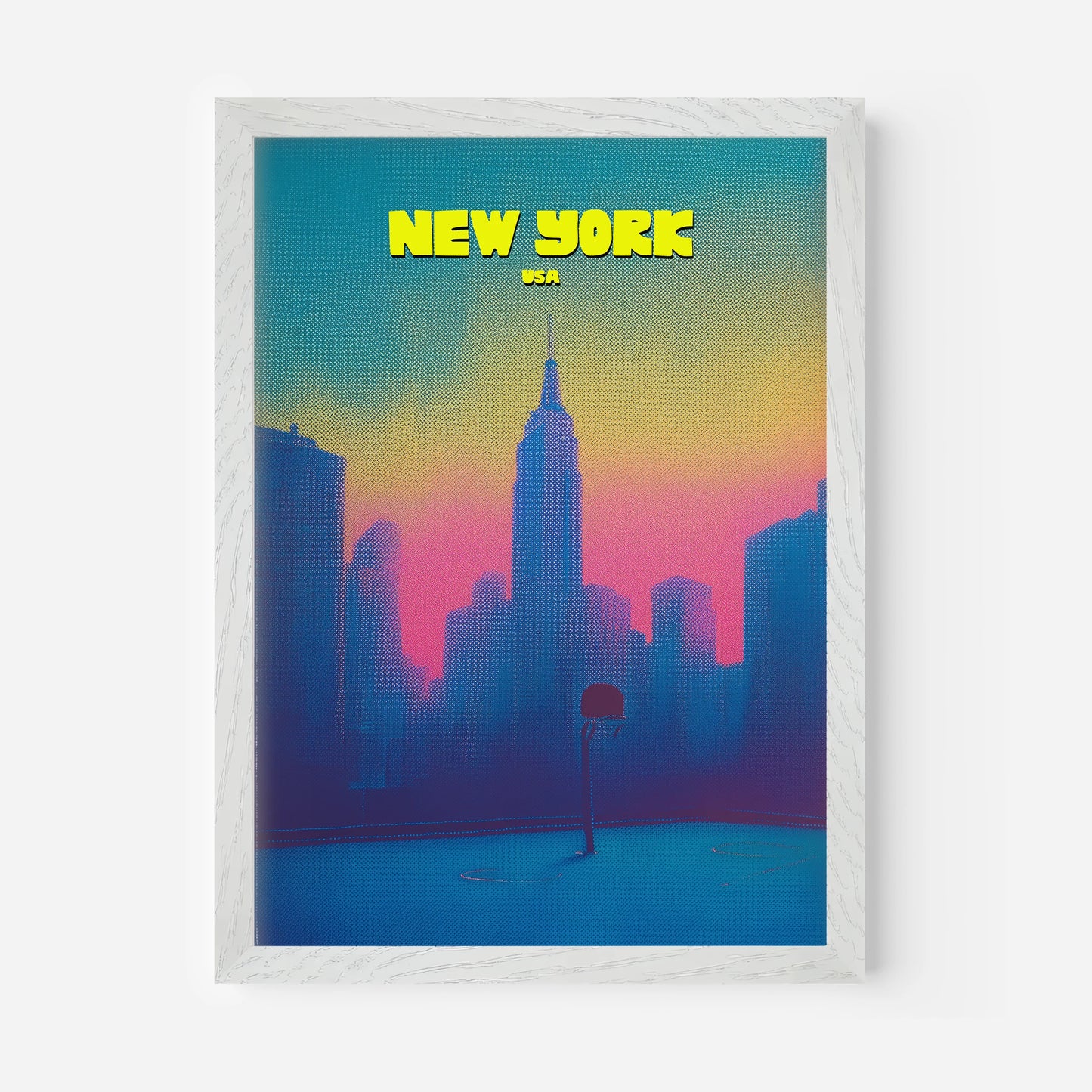 New York Manhattan America Travel Poster