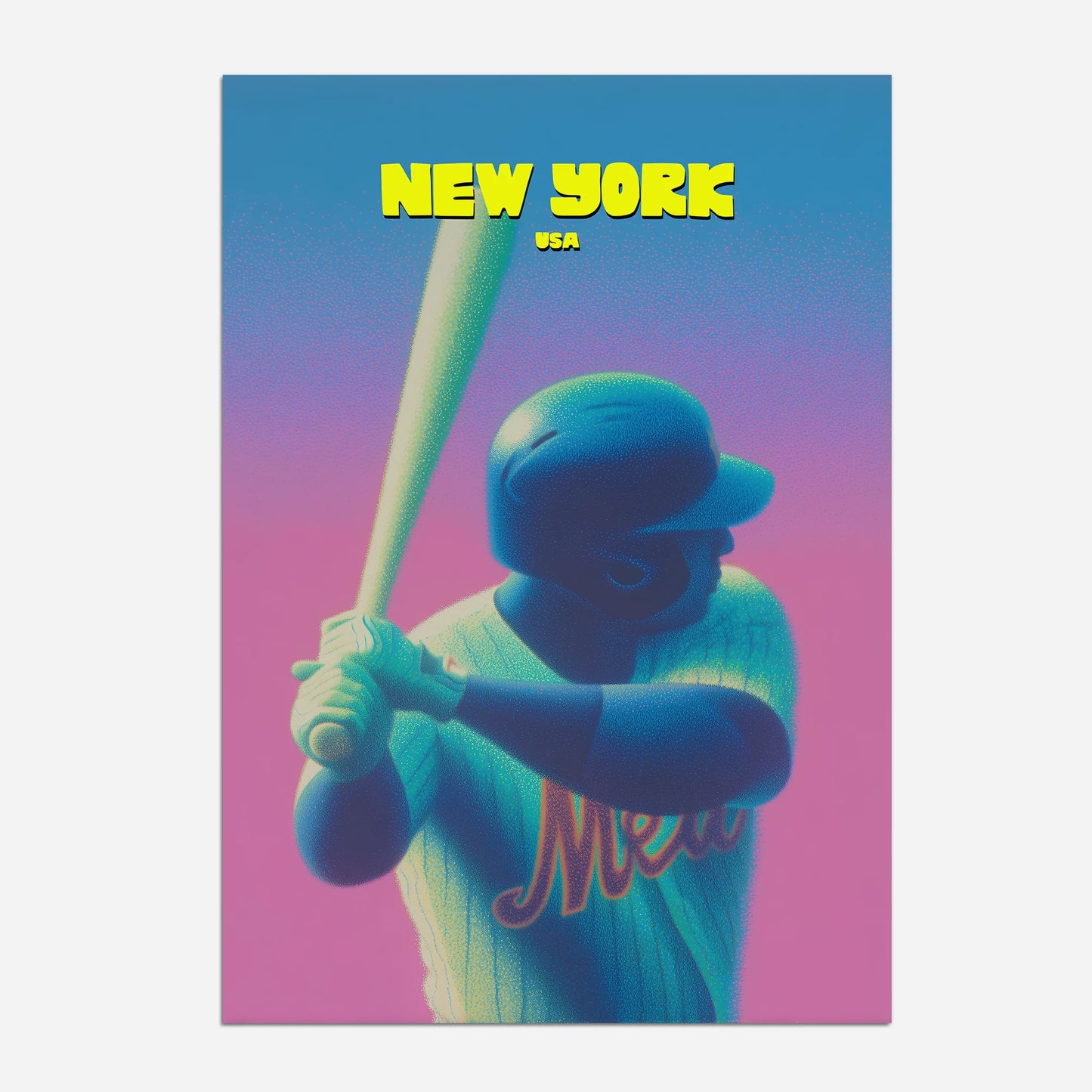 The Mets Baseball New York Manhattan America Travel Poster