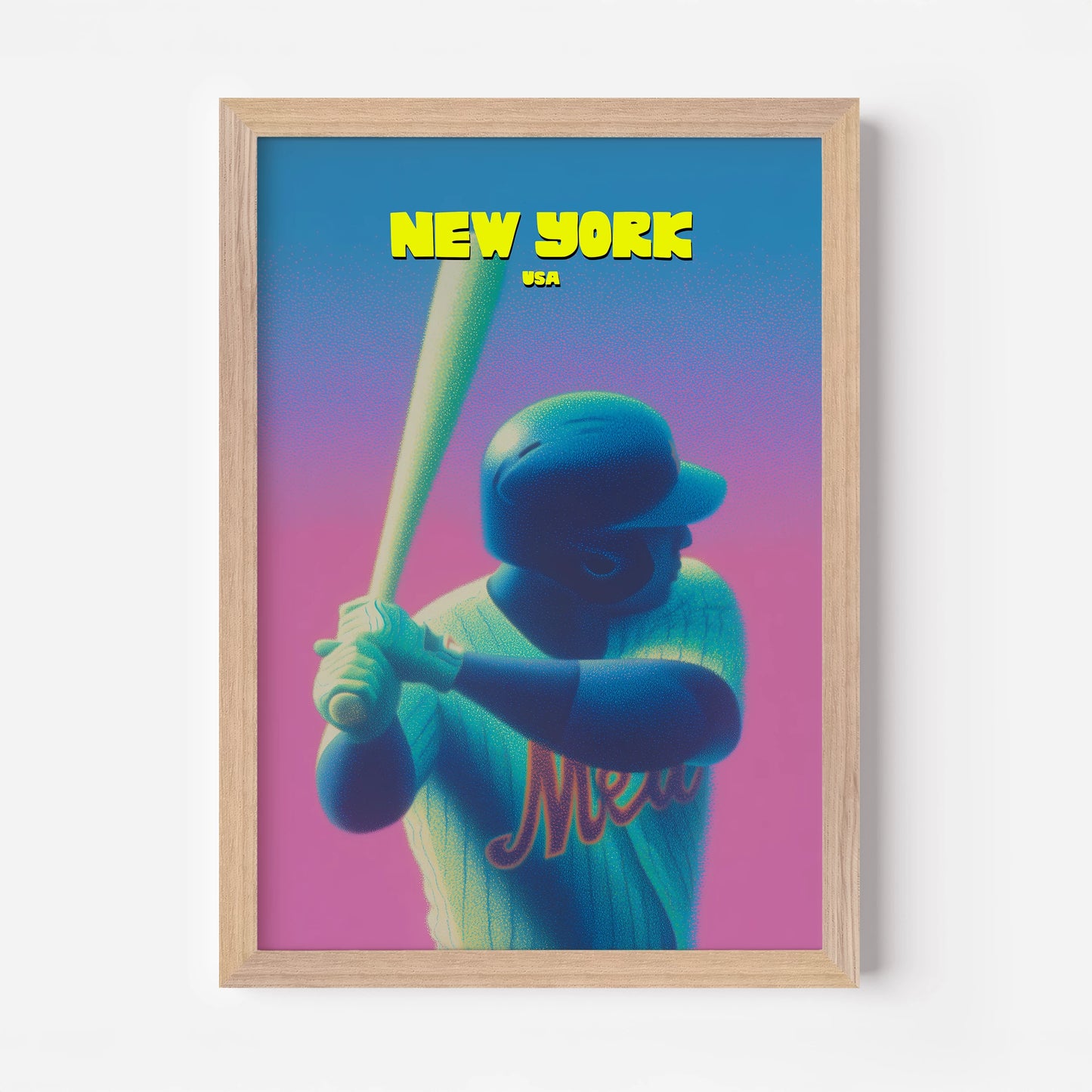 The Mets Baseball New York Manhattan America Travel Poster