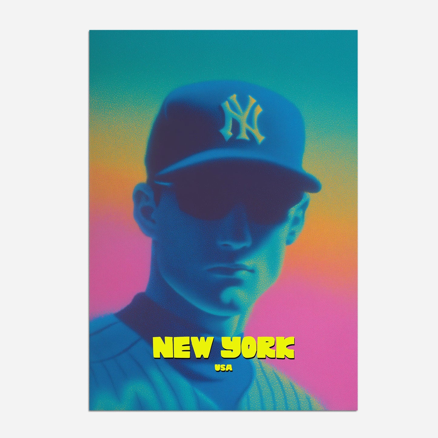 Yankees Baseball New York Manhattan America Travel Poster